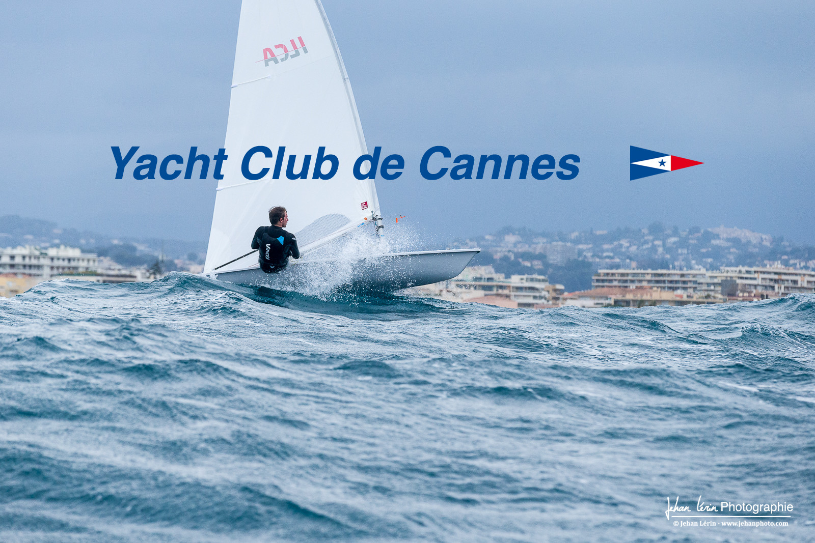 JB Bernaz et les ILCA du Yacht Club de Cannes dans la brise